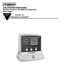 Thumbnail of document Manual - OM-CP Wireless Press., RH, & Temp. data Logger w/display